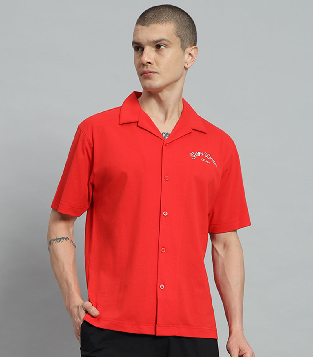 GRIFFEL Printed Regular Fit Bowling Shirt (Copy)
