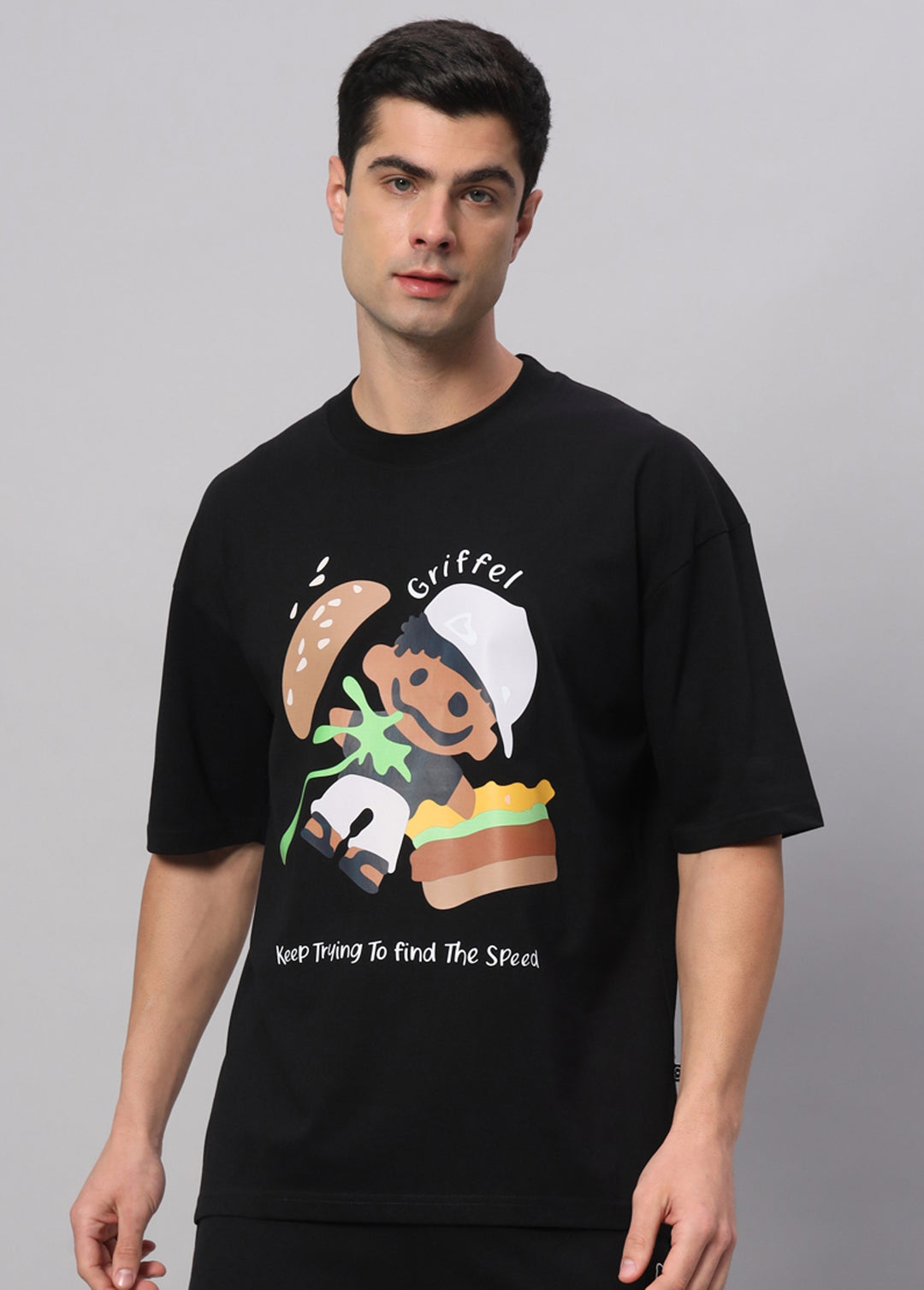 Burger Drop Shoulder Oversized T-shirt - griffel