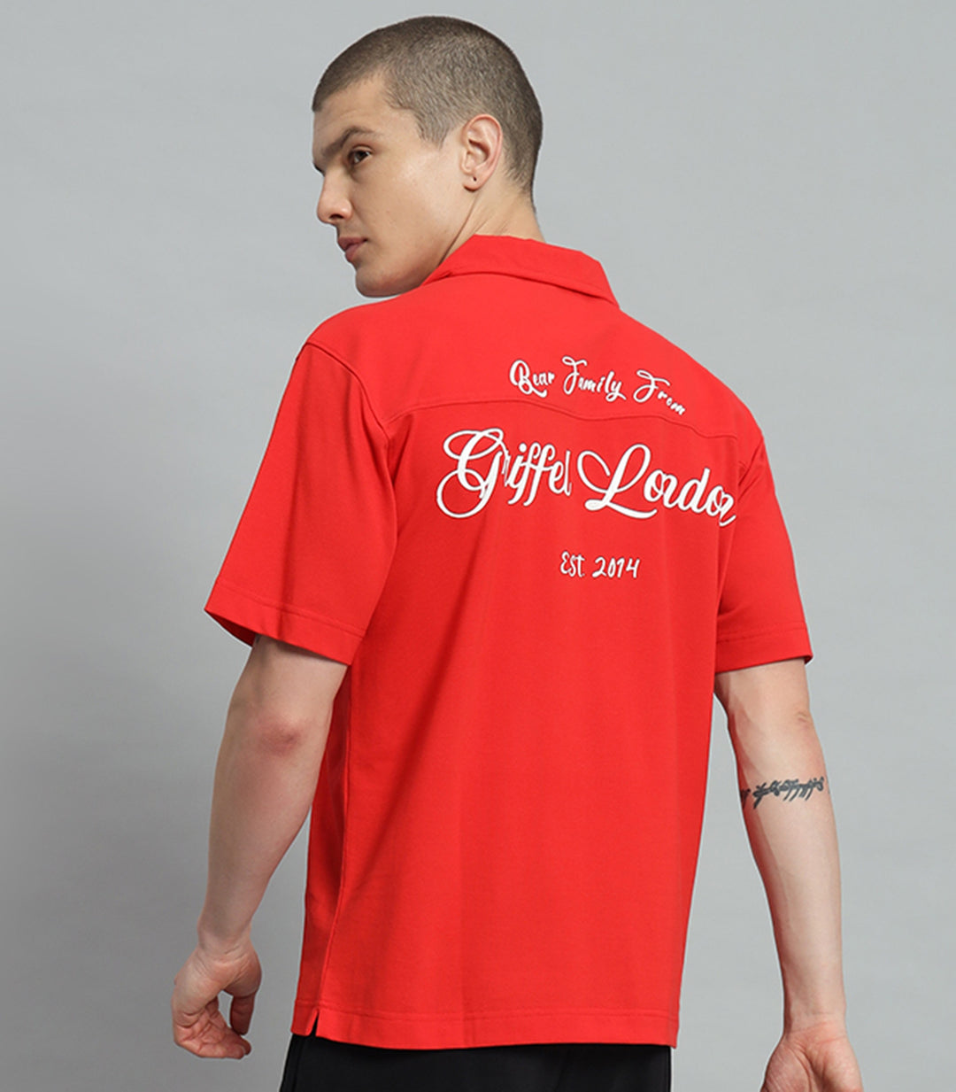 GRIFFEL Printed Regular Fit Bowling Shirt (Copy)