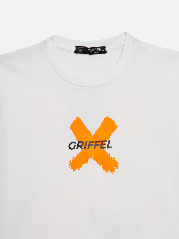 GRIFFEL Boys Kids White Co-Ord T-shirt and Short Set - griffel