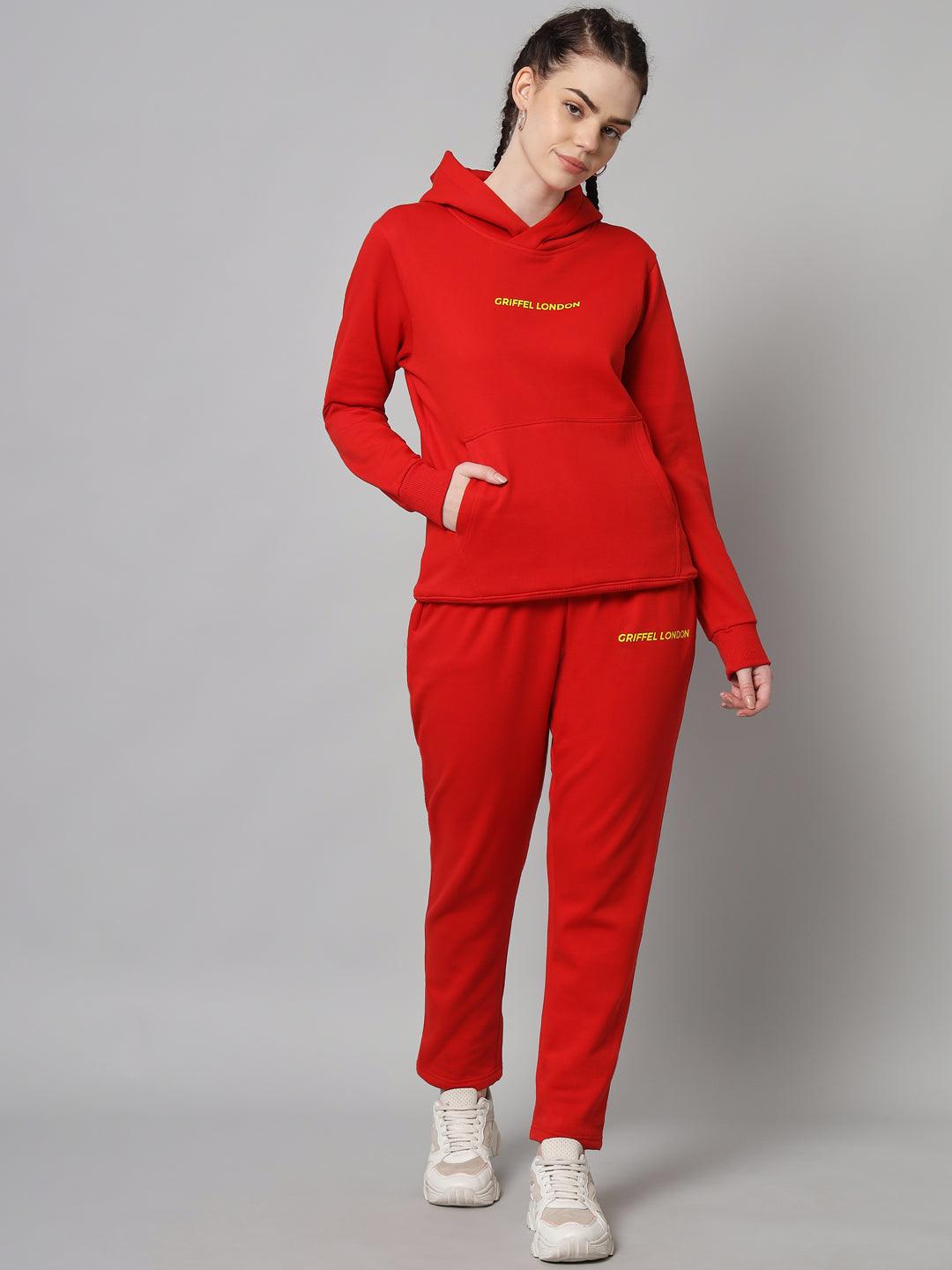 Red jogger 2025 set womens