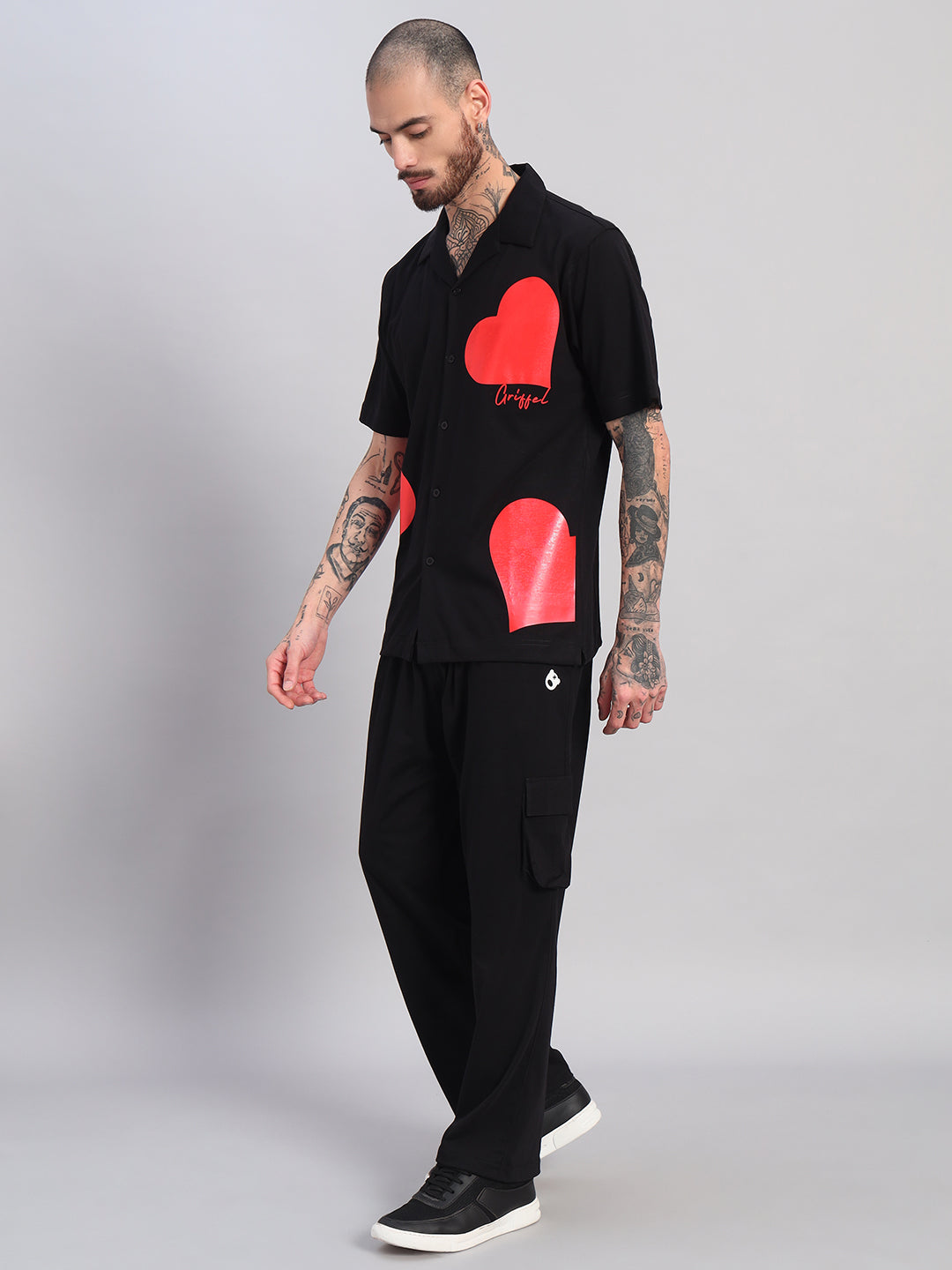 Hearts Oversized Bowling  Shirt Combo 💌