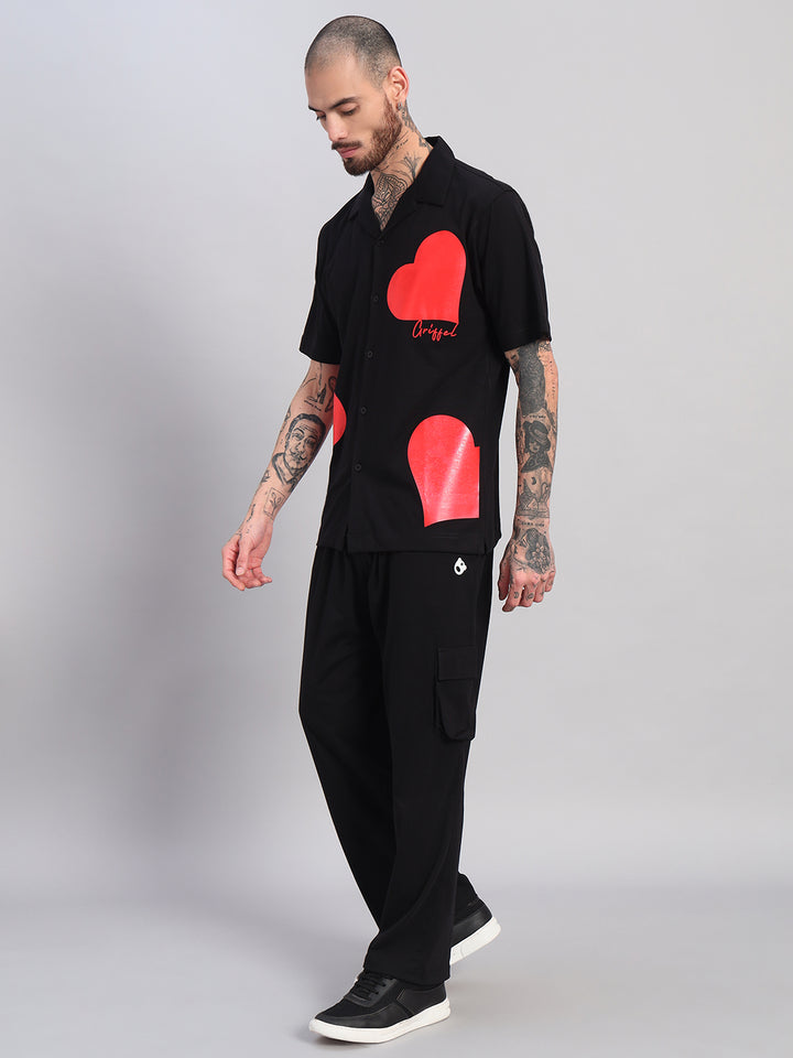 Hearts Oversized Bowling  Shirt Combo 💌