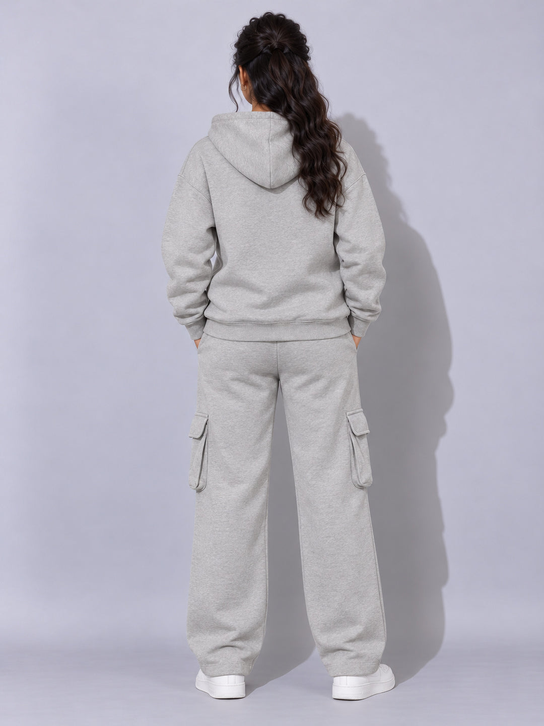 REBORN LOGO Cotton Fleece  Oversized Hoodie  For Women