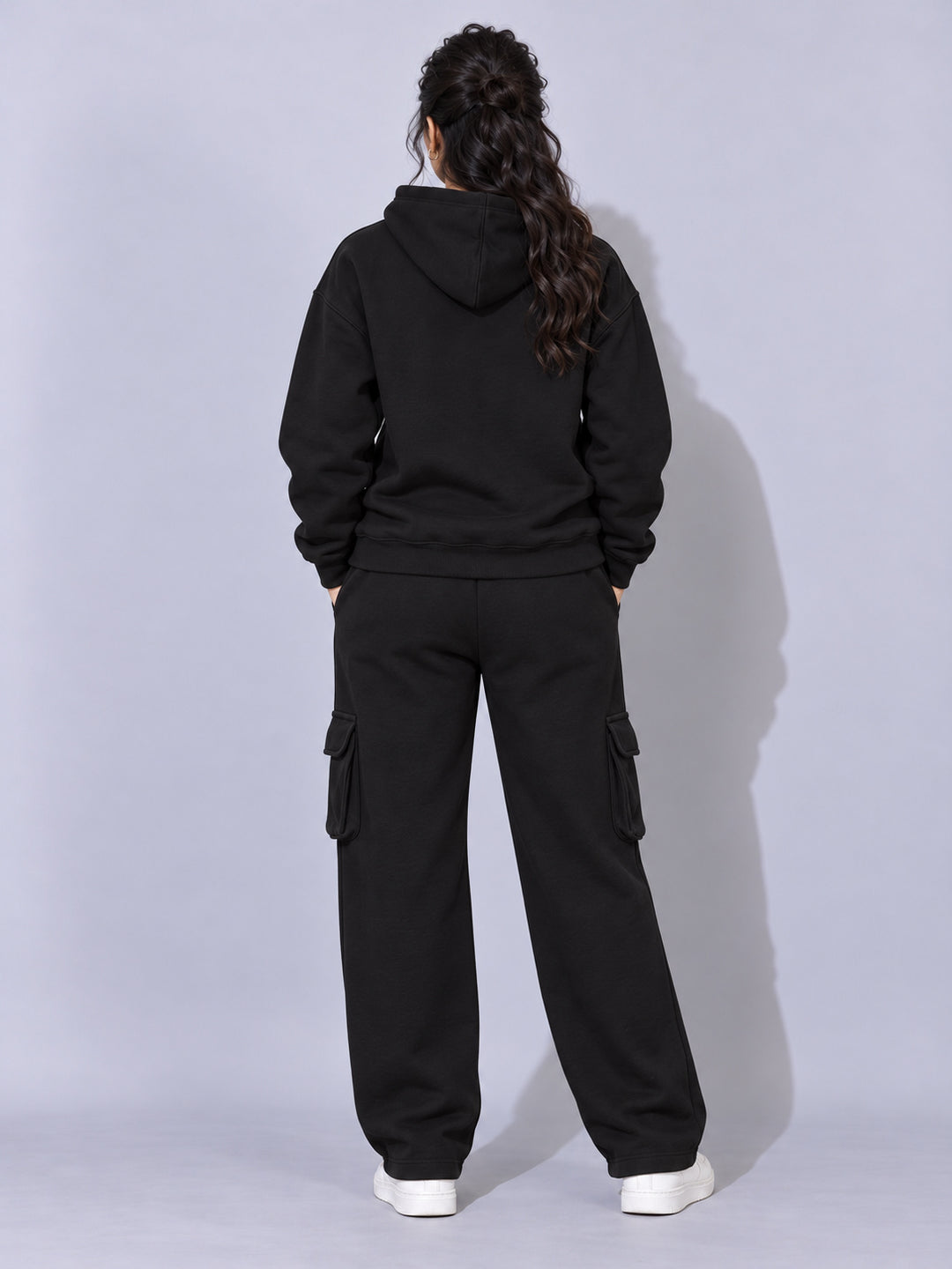 REBORN LOGO Cotton Fleece  Oversized Hoodie  For Women