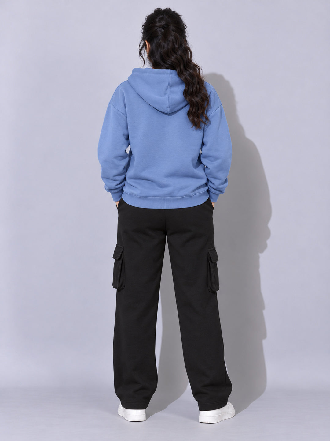 REBORN LOGO Cotton Fleece  Oversized Hoodie  For Women