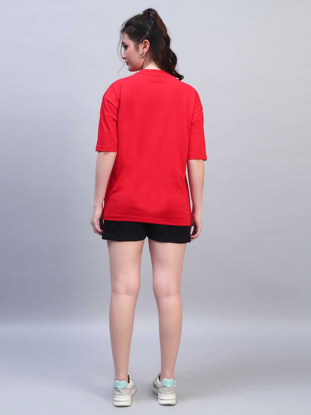 Upside down Teddy Oversized T-shirt Red Combo 🧸