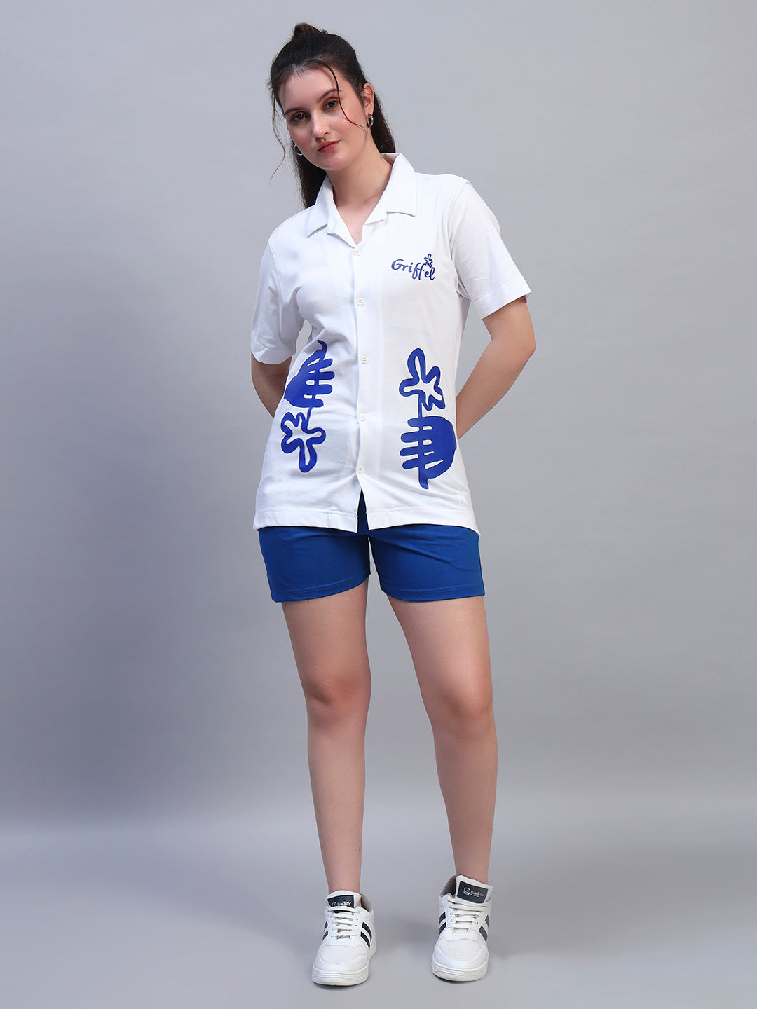 BLUE HANDS SHIRT CO-ORD SET