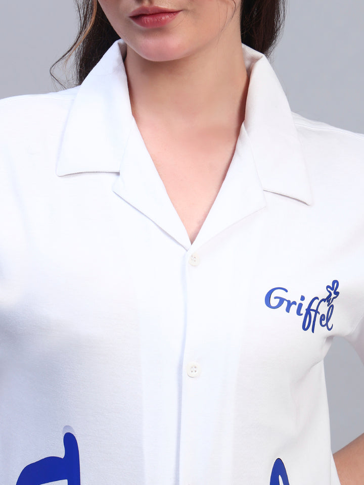 BLUE HANDS SHIRT CO-ORD SET