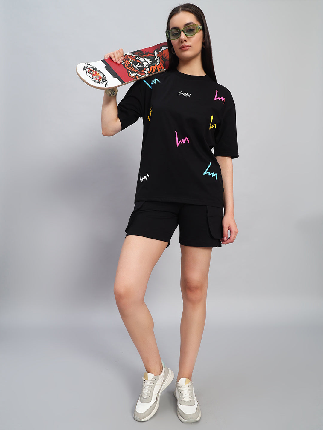 COLOR THREADS OVERSIZED T-SHIRT