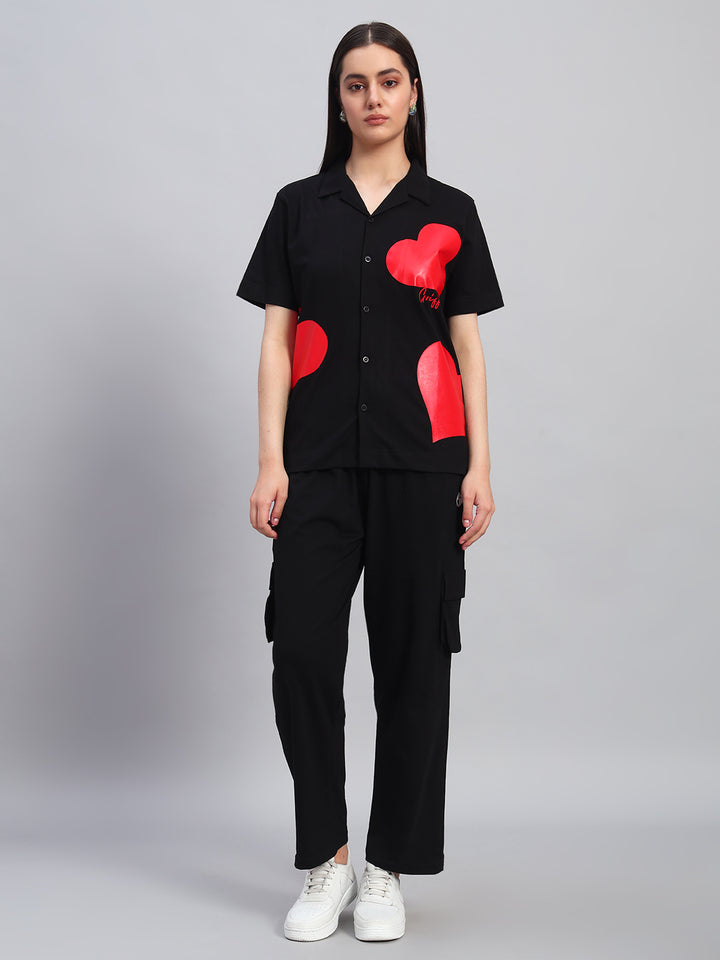 Hearts Oversized Bowling  Shirt Combo 💌