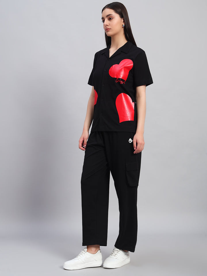 Hearts Oversized Bowling  Shirt Combo 💌