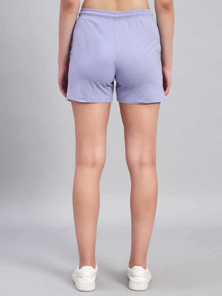 MINI TEDDY LOGO MAUVE SHORTS