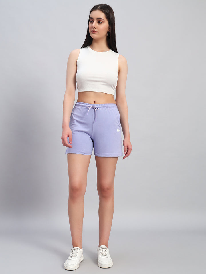 MINI TEDDY LOGO MAUVE SHORTS
