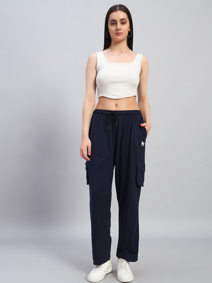 WHITE TEDDY LOGO BOX POCKET TROUSER