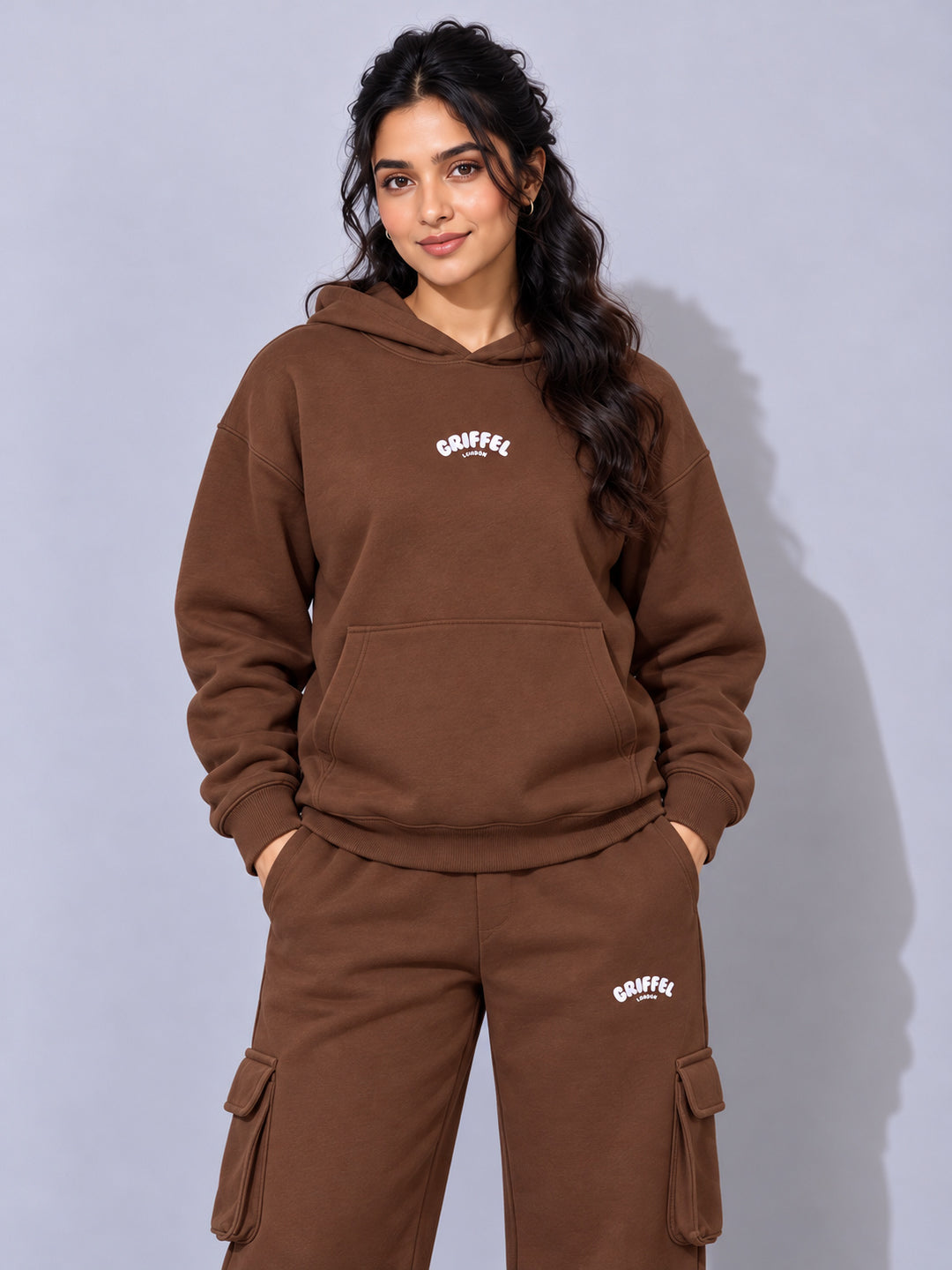 REBORN LOGO Cotton Fleece  Oversized Hoodie  For Women
