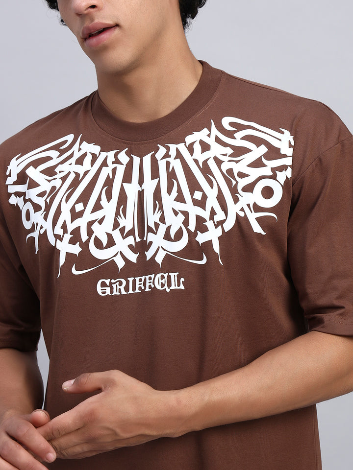 KOREAN NECK GRIFFEL OVERSIZED T-SHIRT