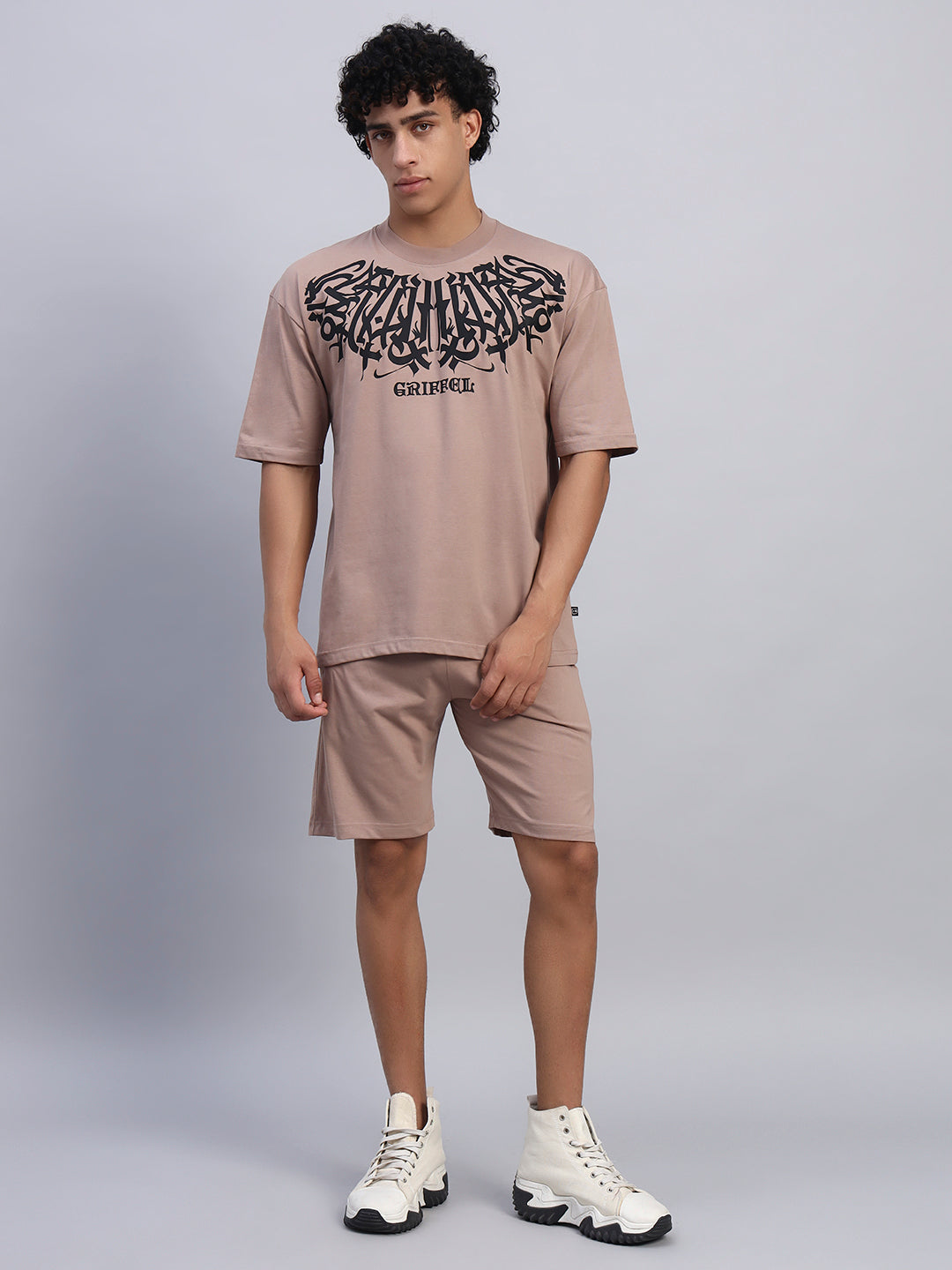KOREAN NECK GRIFFEL OVERSIZED T-SHIRT