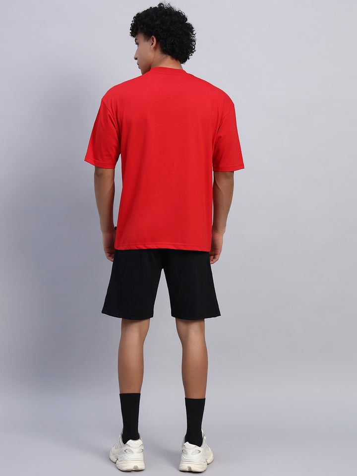 Upside down Teddy Oversized T-shirt Red Combo 🧸