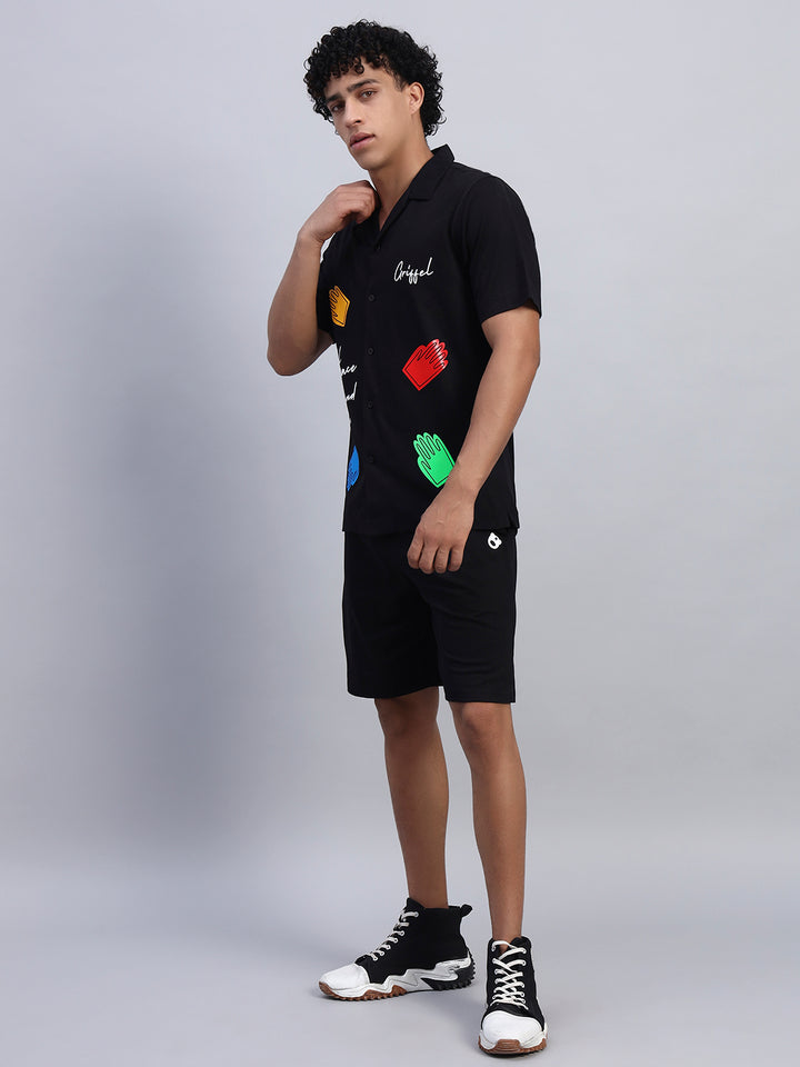 CUTE HANDS SHIRT CO-ORD SET