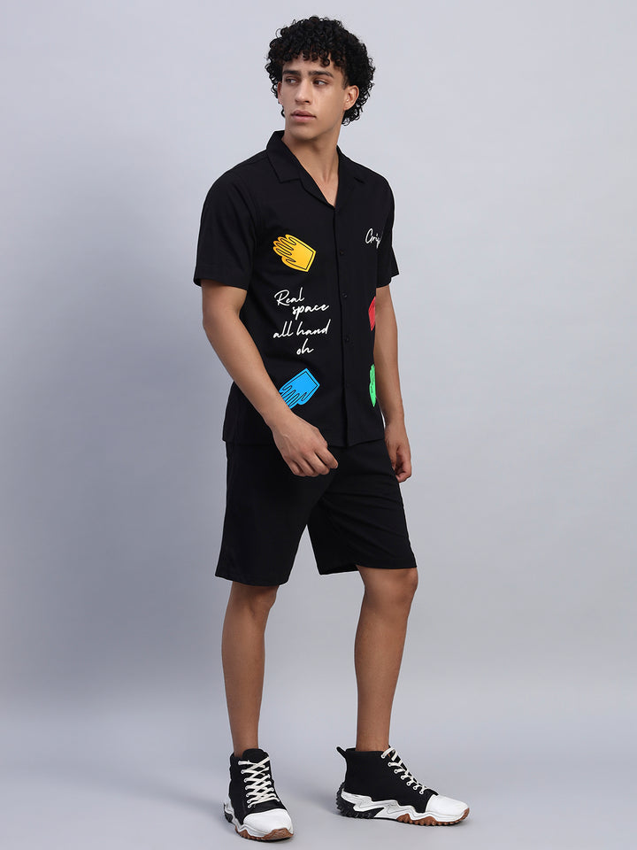 CUTE HANDS SHIRT CO-ORD SET