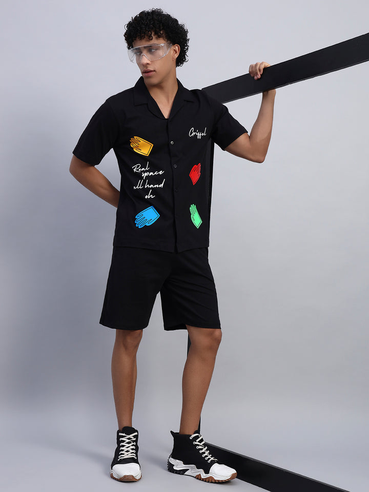 CUTE HANDS SHIRT CO-ORD SET