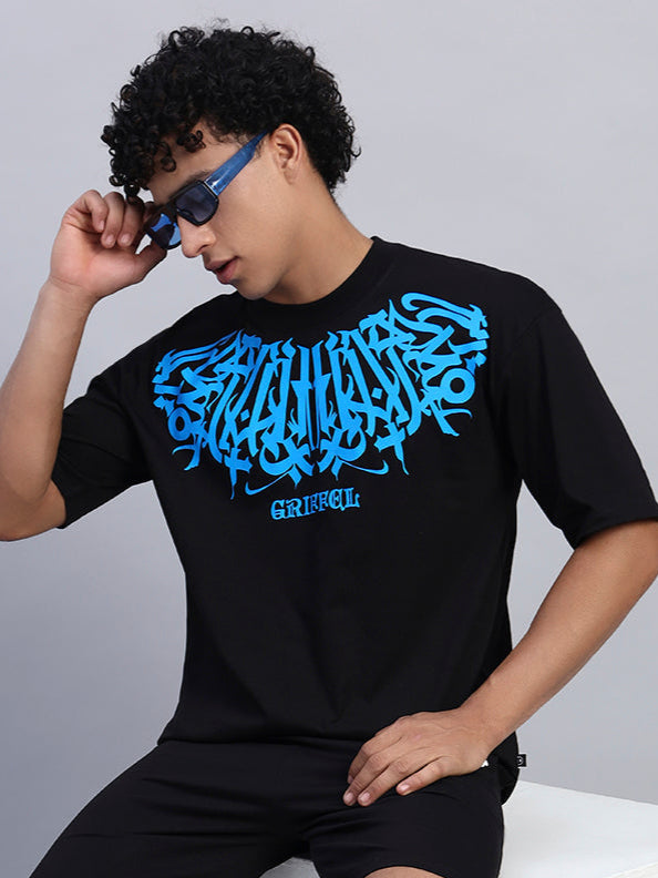 KOREAN NECK GRIFFEL OVERSIZED T-SHIRT