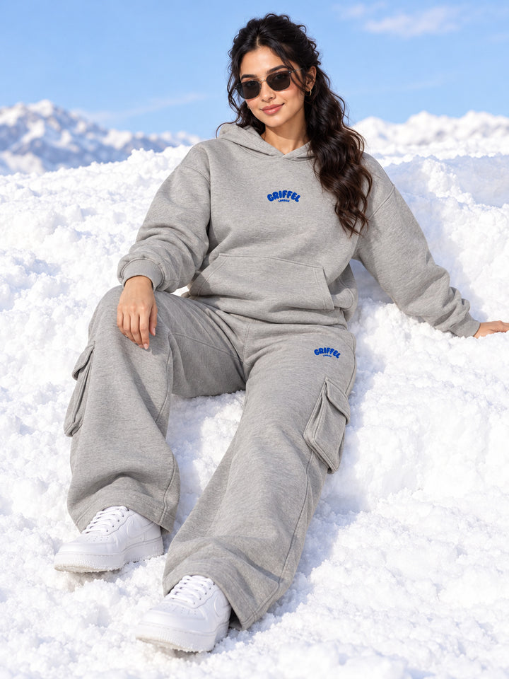 REBORN LOGO Cotton Fleece  Oversized Hoodie  For Women