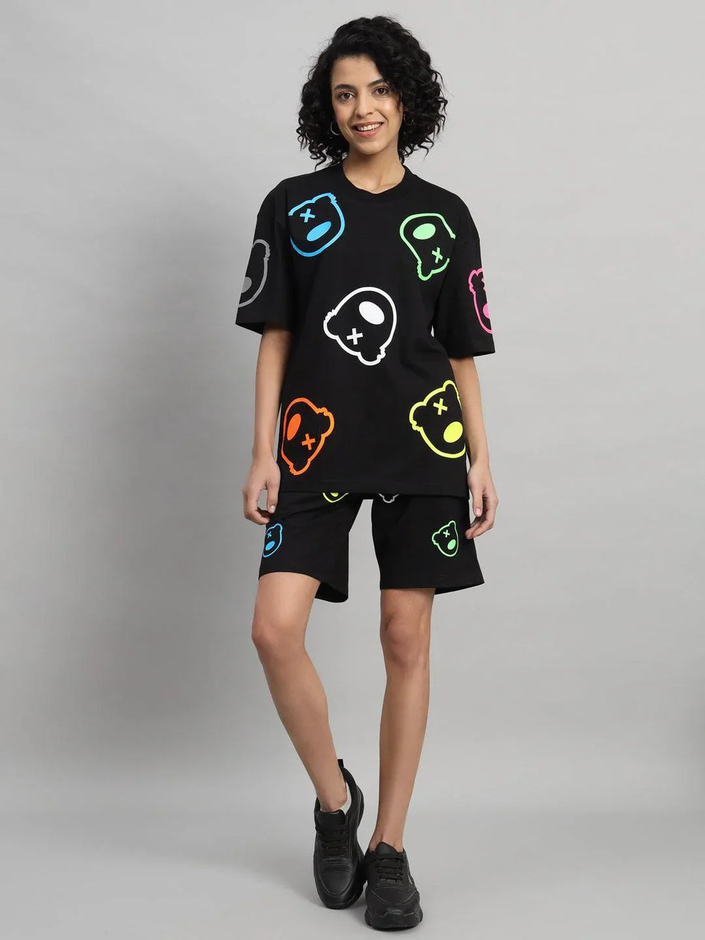 Teddy all over T-shirt and Short Set - griffel