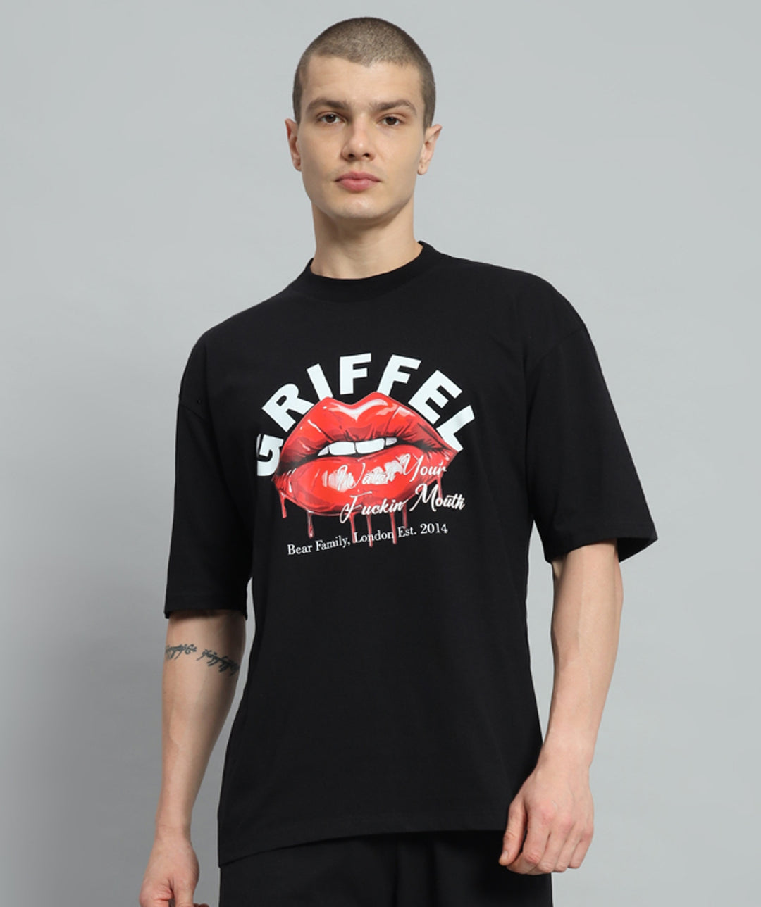GRIFFEL Black Oversized T-Shirt