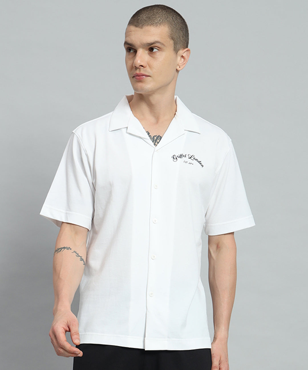 GRIFFEL Printed Regular Fit Bowling Shirt