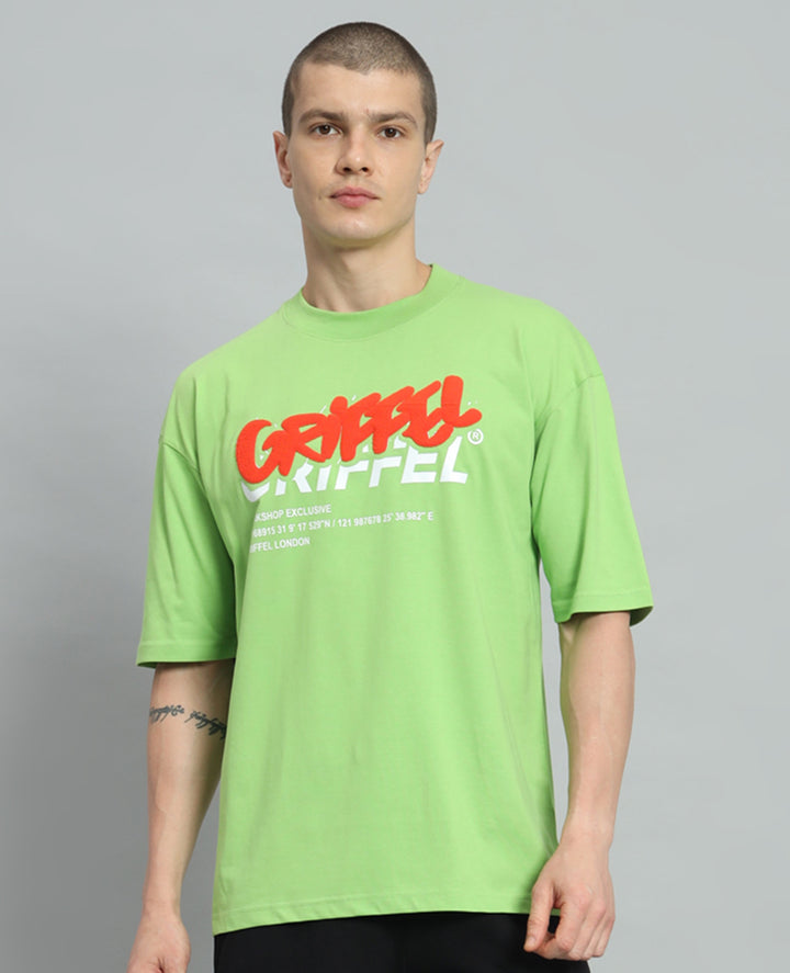 PUFF LOGO Drop Shoulder Oversized T-shirt