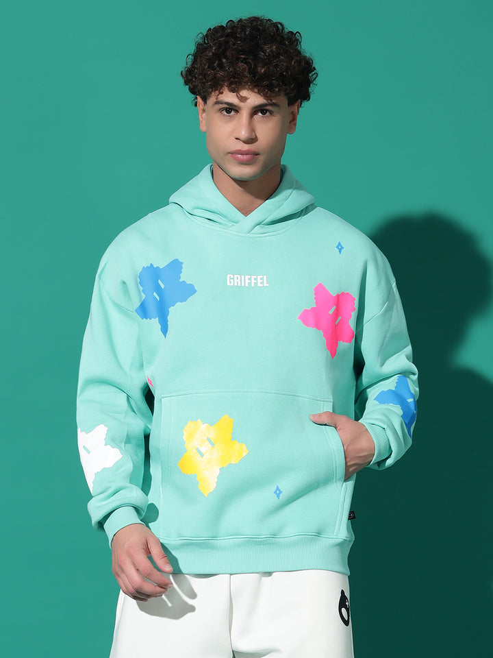 All over Stars Oversized Hoodie