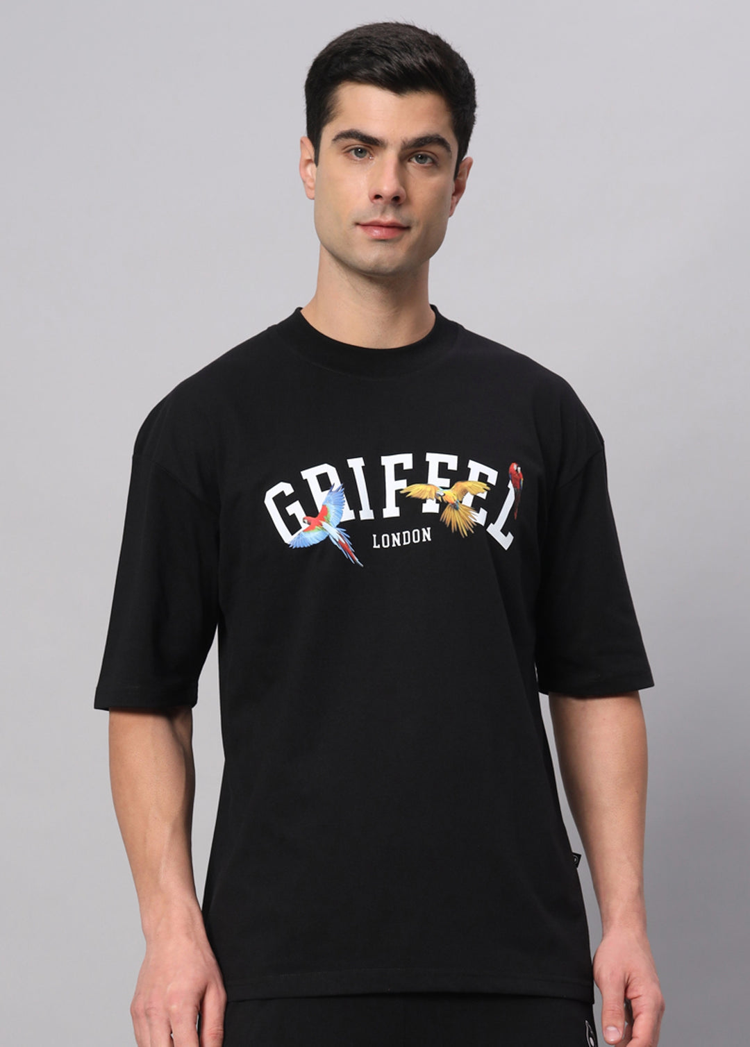 Birds Drop Shoulder Oversized T-shirt - griffel