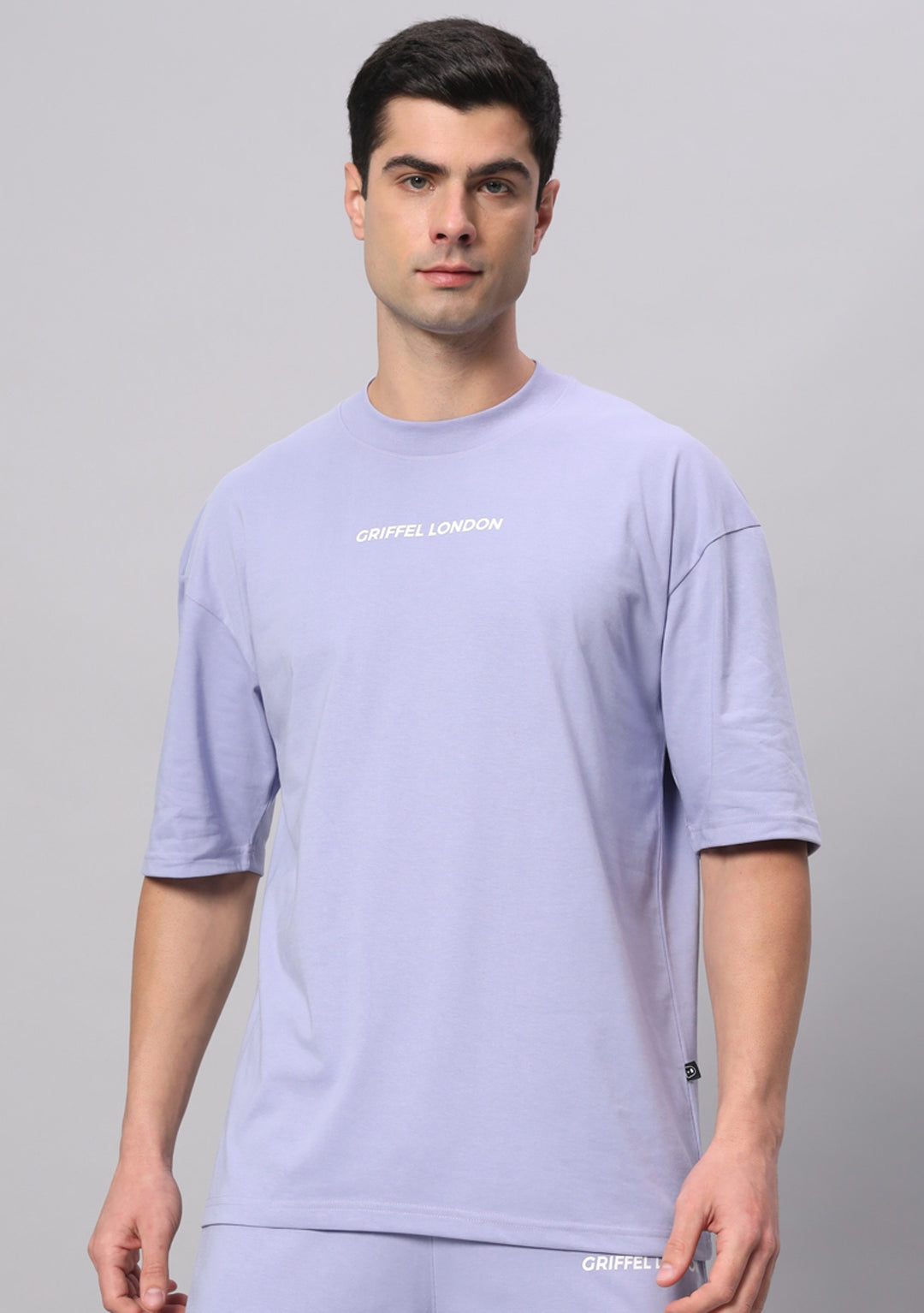 Basic Logo Drop Shoulder Oversized T-shirt - griffel