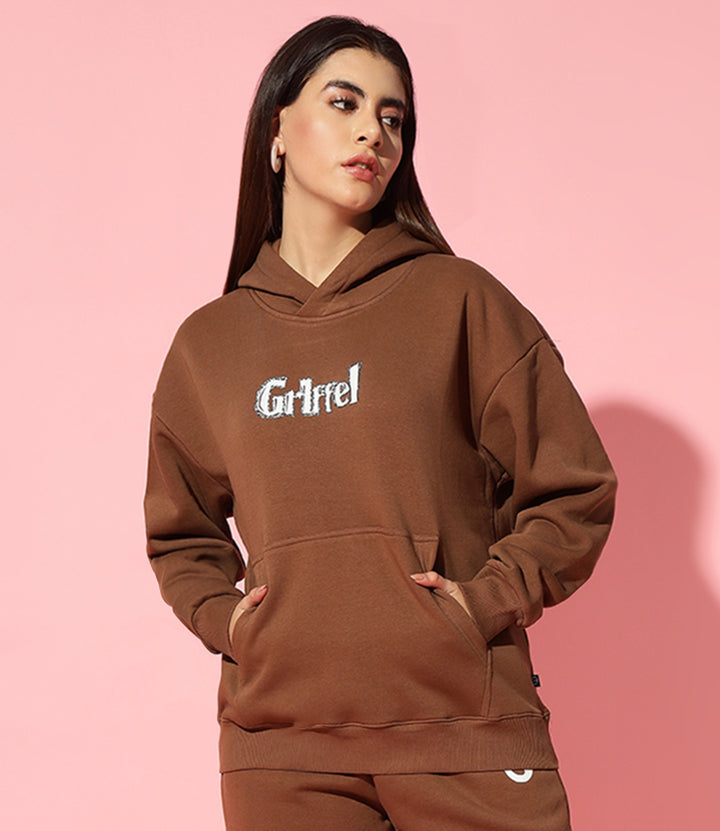 Island  Hoodie Neck Oversized Sweatshirt