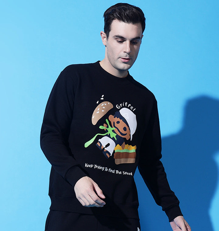 BURGER Printed Regular Fit Sweatshirt