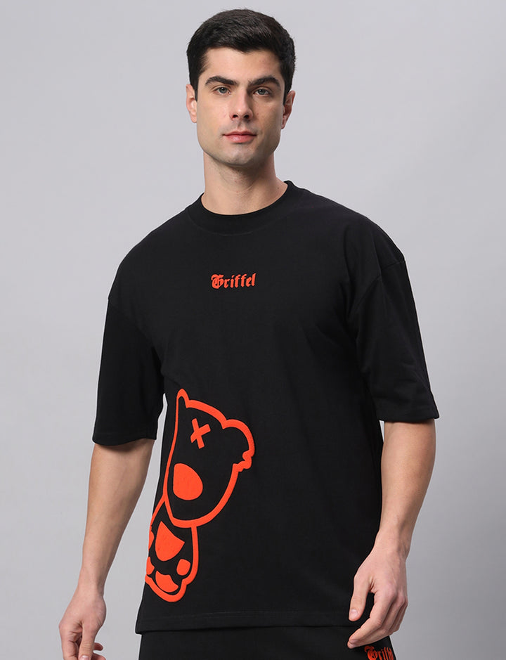 Blackout Teddy Drop Shoulder Oversized T-shirt - griffel