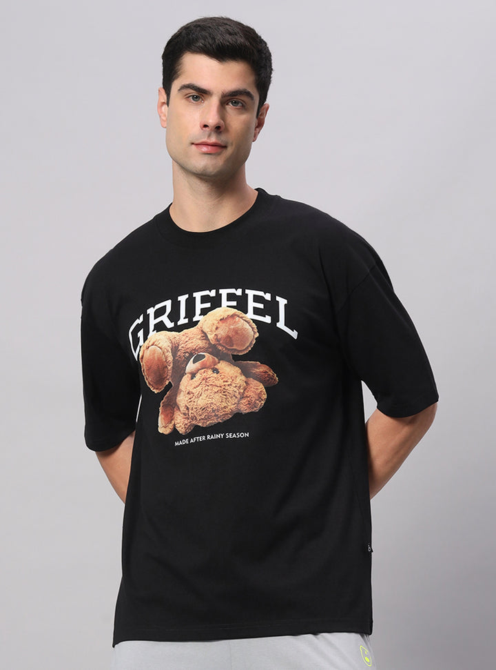 Upside down bear Drop Shoulder Oversized T-shirt - griffel