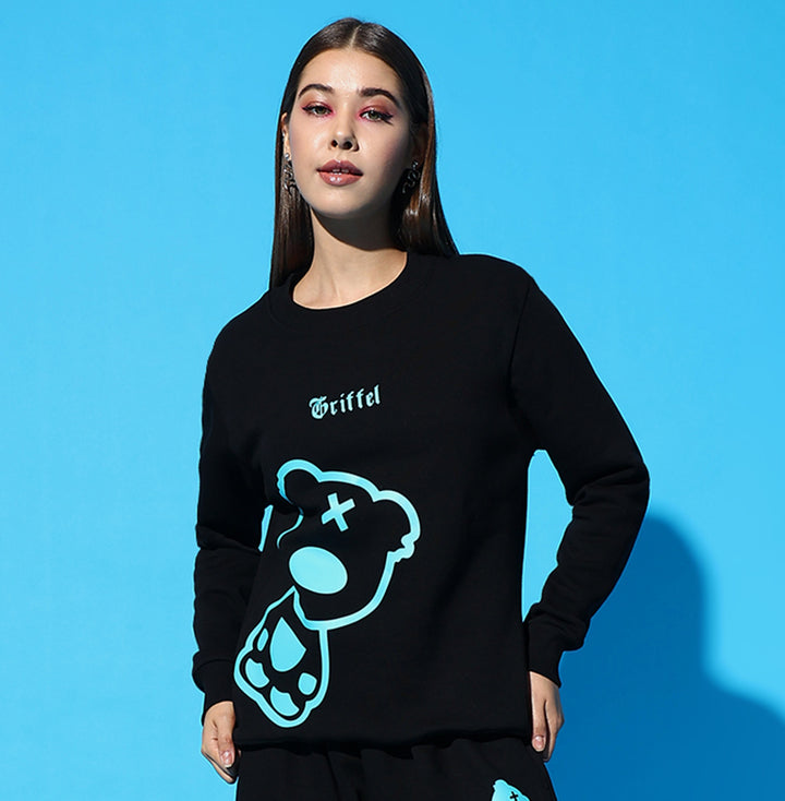 GRIFFEL Side Teddy Round Neck Sweatshirt