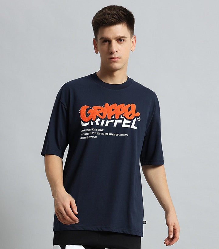 PUFF LOGO Drop Shoulder Oversized T-shirt