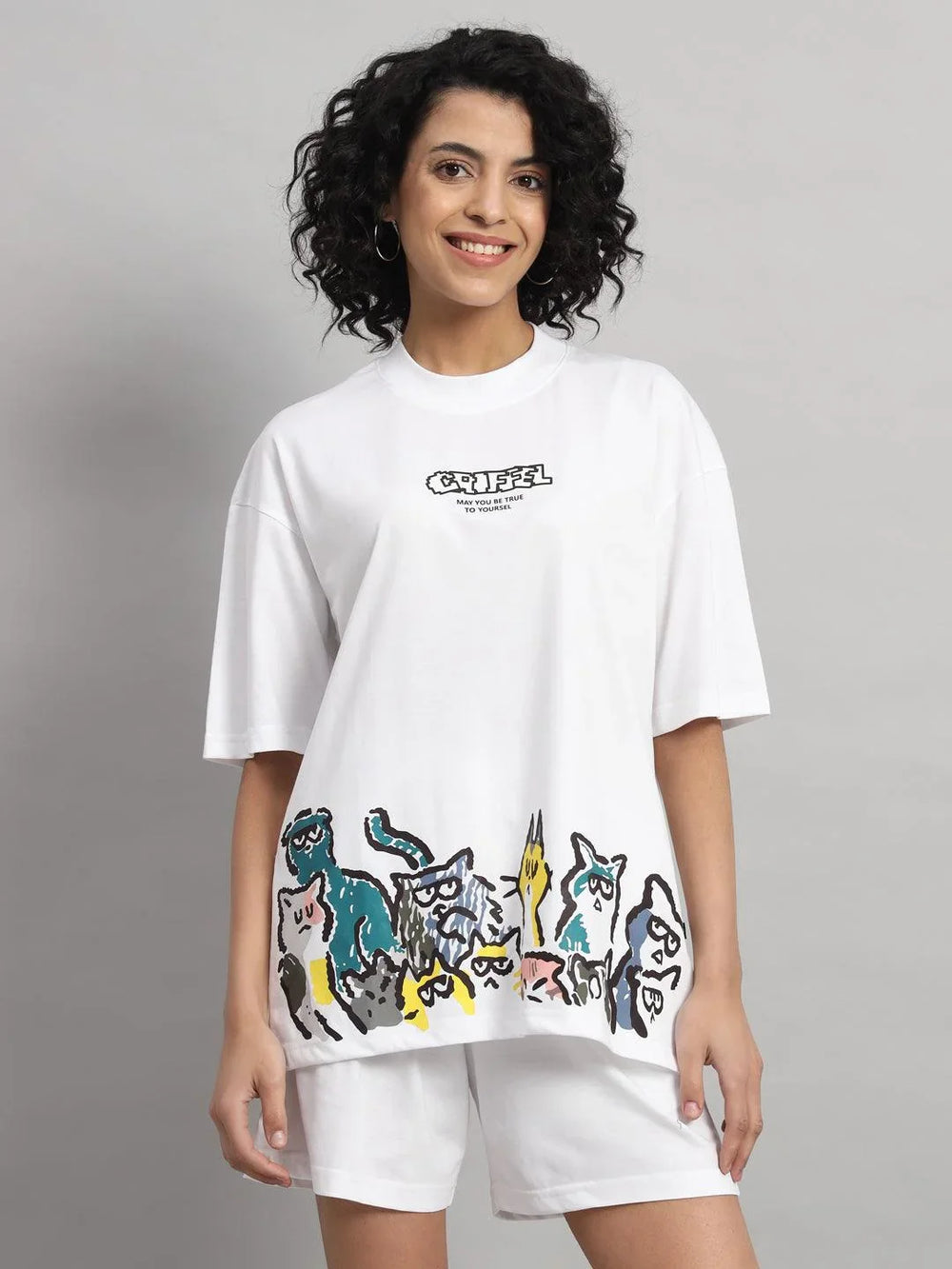 Emoji Cats Oversized T-shirt - griffel