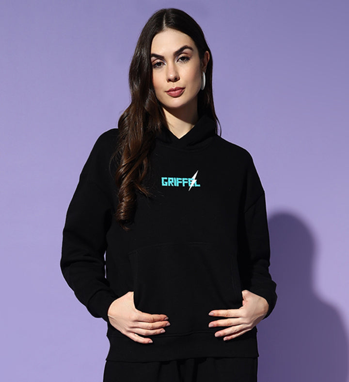 GRIFFEL Hoodie Neck Oversized Sweatshirt