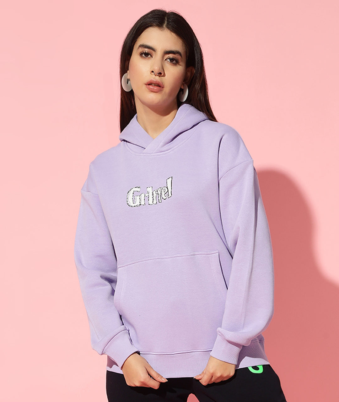 Island  Hoodie Neck Oversized Sweatshirt