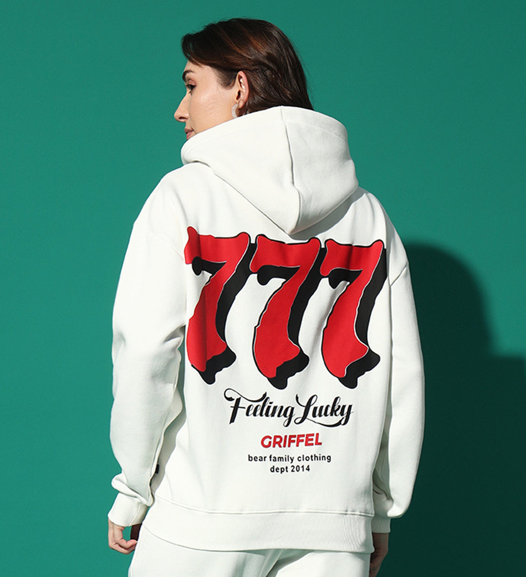 777 Hoodie Neck Oversized Sweatshirt