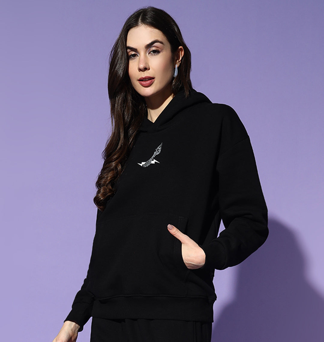 GRIFFEL Hoodie Neck Oversized Sweatshirt