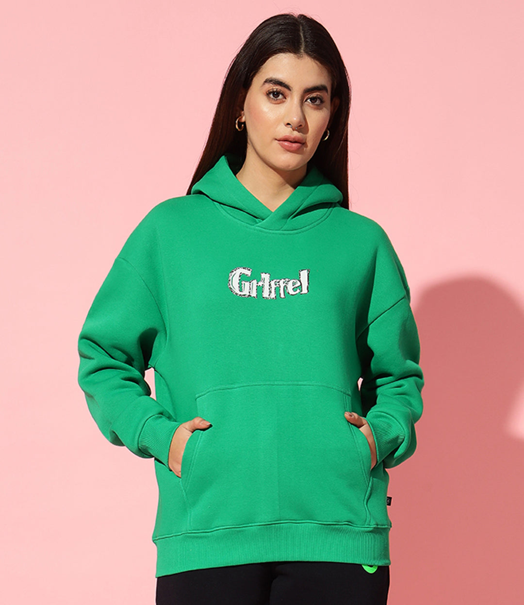 Island  Hoodie Neck Oversized Sweatshirt