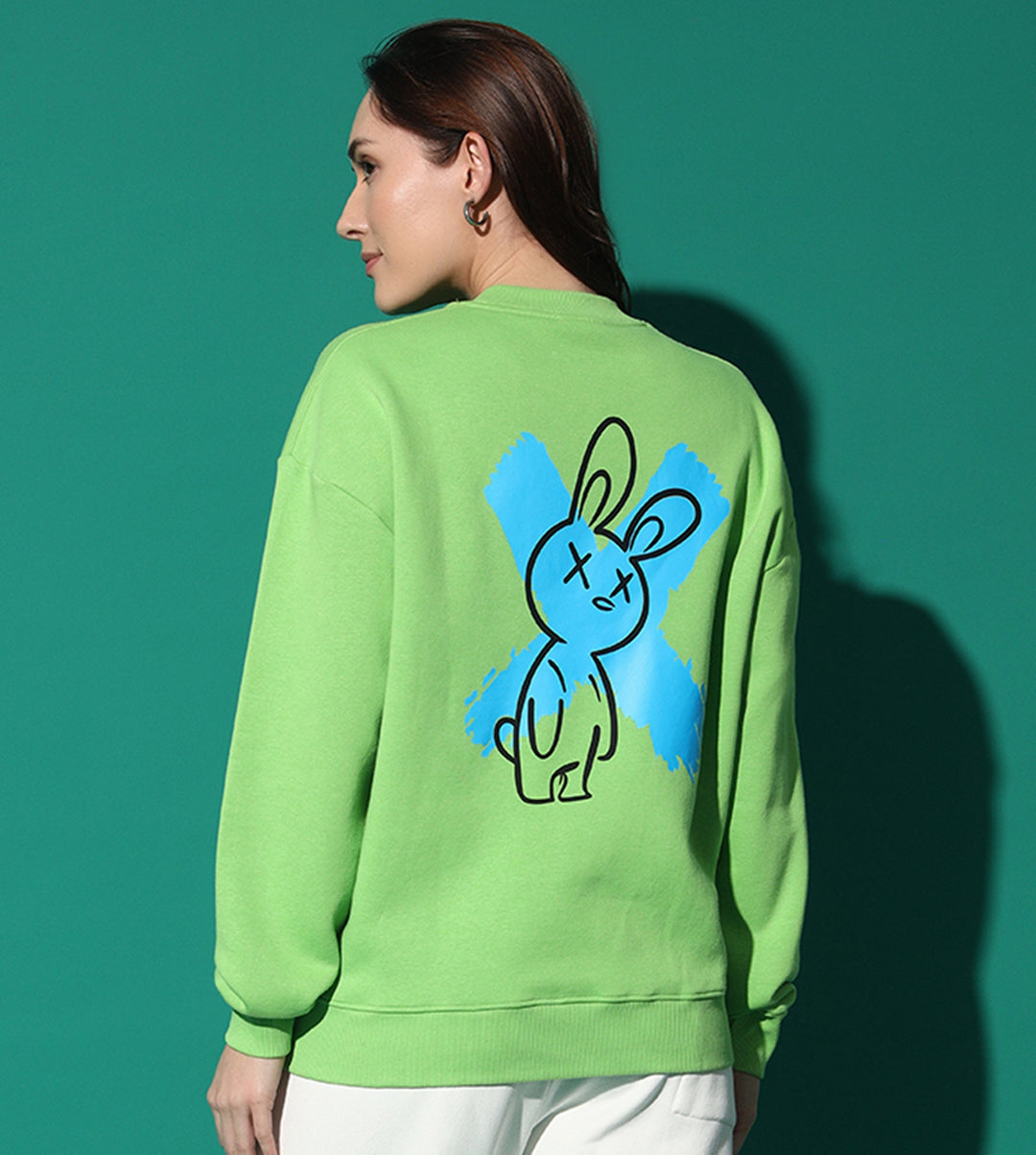 BUNNY Round Neck Oversized Sweatshirt