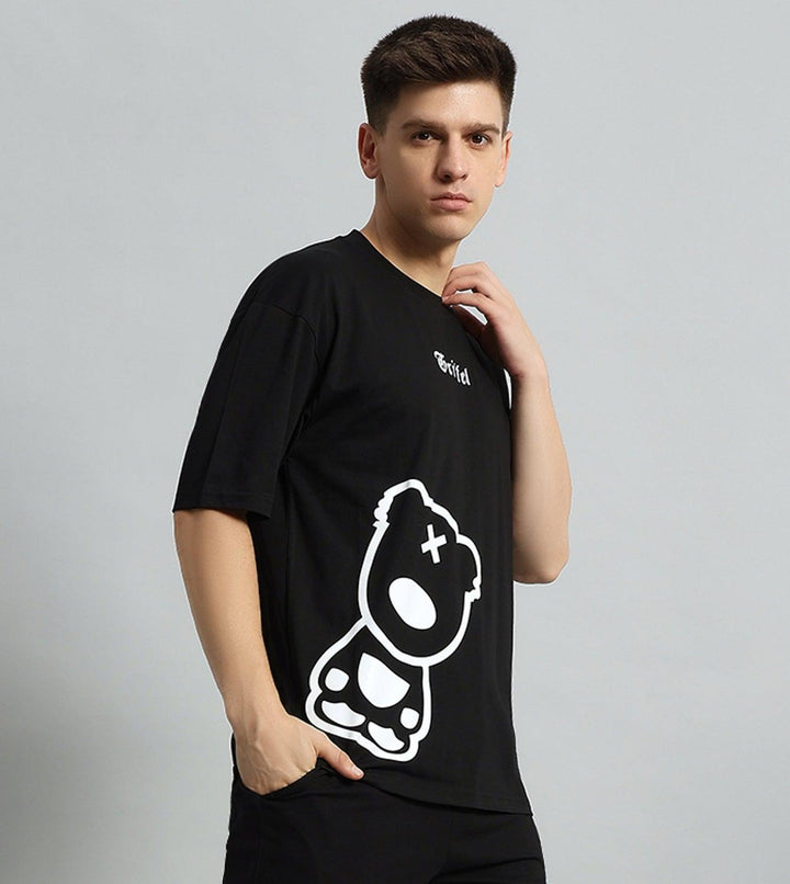 Blackout Teddy Drop Shoulder Oversized T-shirt