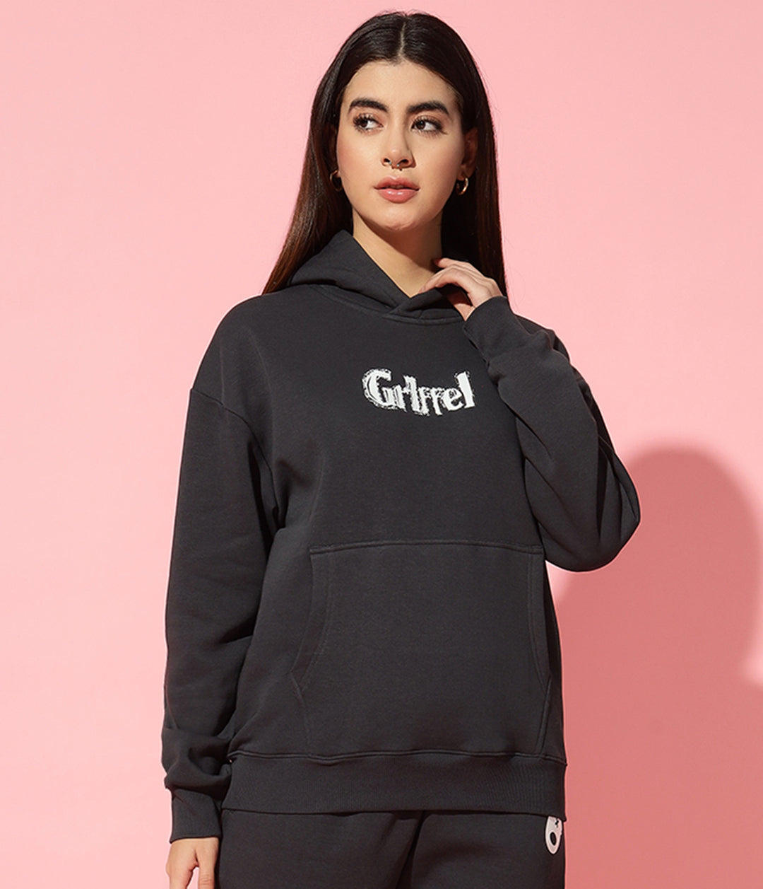 Island  Hoodie Neck Oversized Sweatshirt